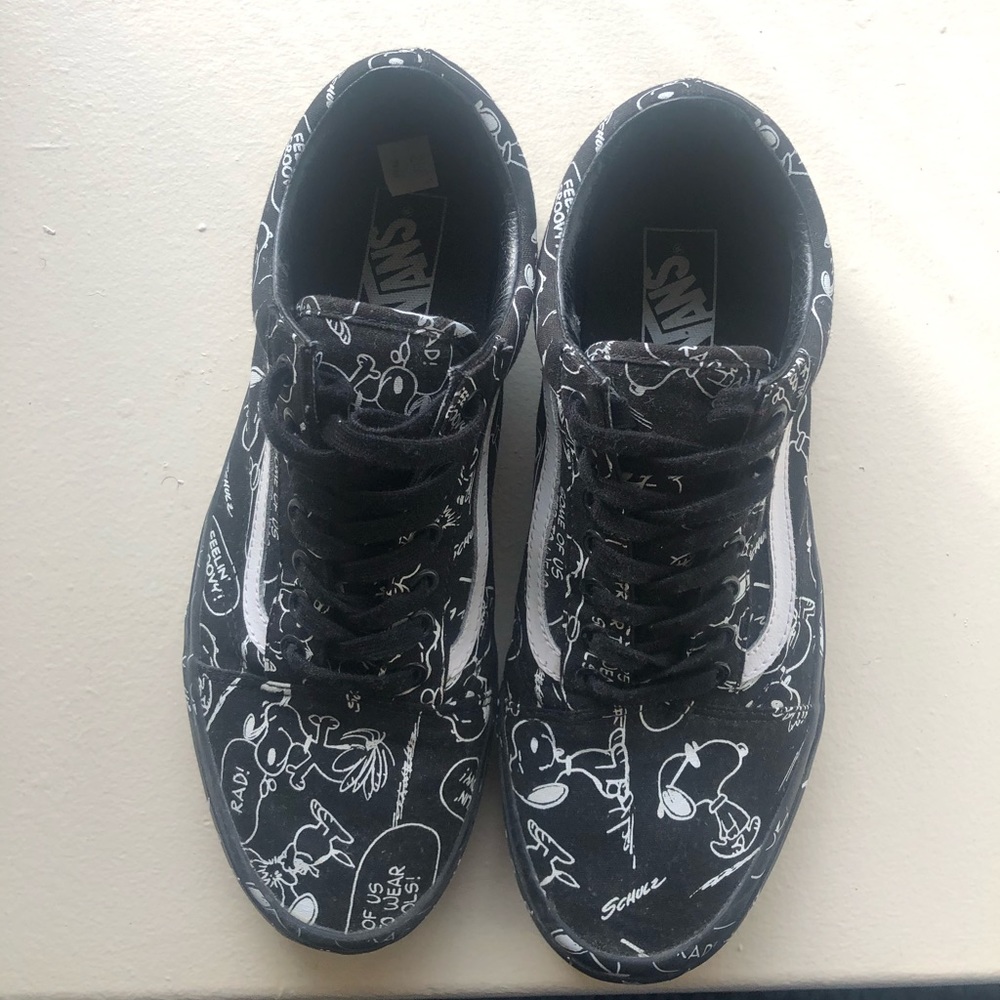 Vans x Peanuts Old Skool Snoopy Black Skate Shoes